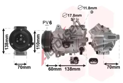 VAN WEZEL Kompresor klimatizace VAW 3700K616, 3700K616