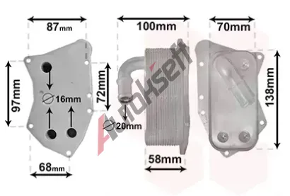 VAN WEZEL Chladi oleje VAW 37013712, 37013712