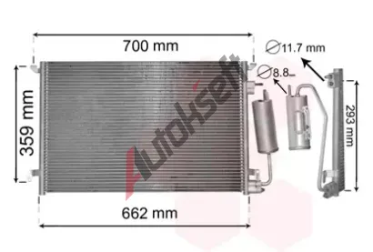 VAN WEZEL Kondenztor klimatizace VAW 37015397, 37015397