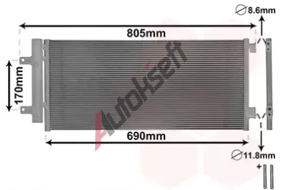 VAN WEZEL Kondenztor klimatizace VAW 37015705, 37015705