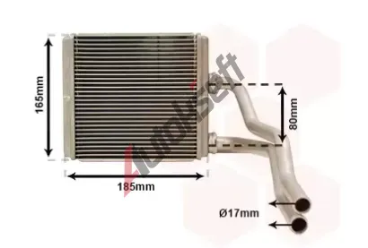 VAN WEZEL Výměník tepla vnitřního vytápění VAW 37016703, 37016703 VAN WEZEL Výměník tepla vnitřního vytápění VAW 37016703, 37016703