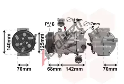 VAN WEZEL Kompresor klimatizace VAW 3701K702, 3701K702