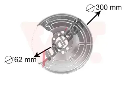 VAN WEZEL Ochranný plech proti rozstřikování - brzdový kotouč VAW 3745371, 3745371  VAN WEZEL Ochranný plech proti rozstřikování - brzdový kotouč VAW 3745371, 3745371