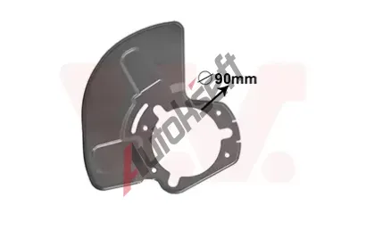 VAN WEZEL Ochrann plech proti neistotm brzdovho kotoue VAW 3745374, 3745374