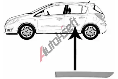 VAN WEZEL Ozdobná / ochranná lišta dveří VAW 3750405, 3750405  VAN WEZEL Ozdobná / ochranná lišta dveří VAW 3750405, 3750405