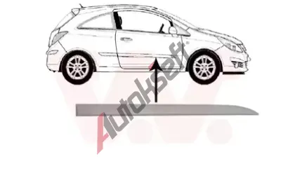 VAN WEZEL Ozdobná / ochranná lišta dveří VAW 3750408, 3750408  VAN WEZEL Ozdobná / ochranná lišta dveří VAW 3750408, 3750408