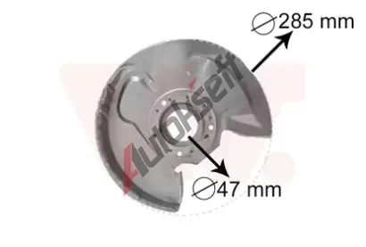 VAN WEZEL Ochranný plech proti nečistotám brzdového kotouče VAW 3758372, 3758372 VAN WEZEL Ochranný plech proti nečistotám brzdového kotouče VAW 3758372, 3758372