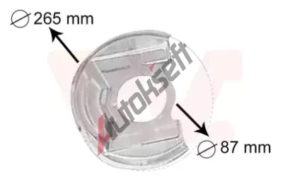 VAN WEZEL Ochranný plech proti rozstřikování - brzdový kotouč VAW 3770371, 3770371  VAN WEZEL Ochranný plech proti rozstřikování - brzdový kotouč VAW 3770371, 3770371