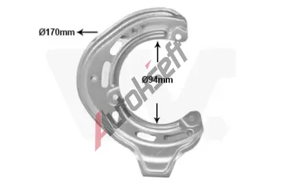 VAN WEZEL Ochrann� plech proti ne�istot�m brzdov�ho kotou�e VAW 3777372, 3777372
