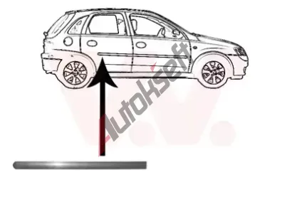 VAN WEZEL Ozdobná / ochranná lišta dveří VAW 3777426, 3777426 VAN WEZEL Ozdobná / ochranná lišta dveří VAW 3777426, 3777426