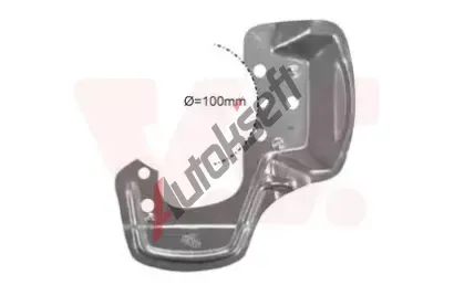 VAN WEZEL Ochranný plech proti rozstřikování - brzdový kotouč VAW 3778371, 3778371  VAN WEZEL Ochranný plech proti rozstřikování - brzdový kotouč VAW 3778371, 3778371