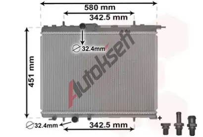 VAN WEZEL Chladi vody VAW 40002001, 40002001