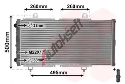 VAN WEZEL Chladi vody VAW 40002033, 40002033