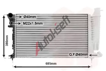 VAN WEZEL Chladi vody VAW 40002136, 40002136