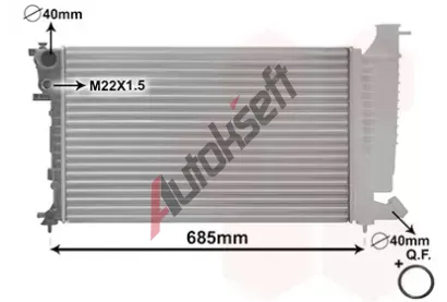 VAN WEZEL Chladi vody VAW 40002137, 40002137