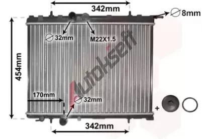 VAN WEZEL Chladi vody VAW 40002189, 40002189