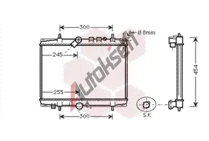 VAN WEZEL Chladi vody VAW 40002202, 40002202