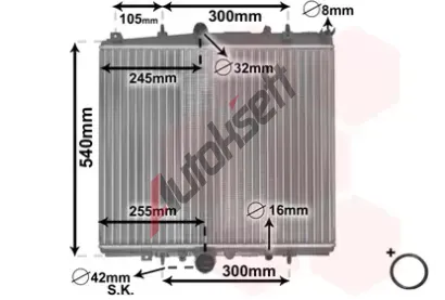 VAN WEZEL Chladi vody VAW 40002237, 40002237