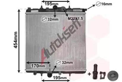 VAN WEZEL Chladi vody VAW 40002243, 40002243