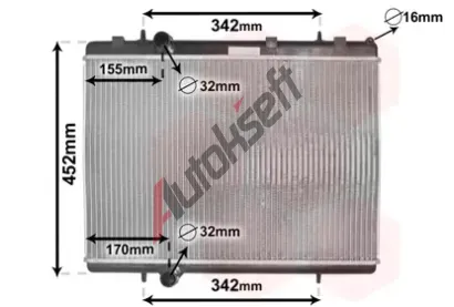 VAN WEZEL Chladi vody VAW 40002281, 40002281