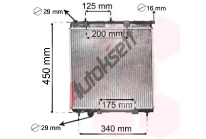 VAN WEZEL Chladi vody VAW 40002288, 40002288