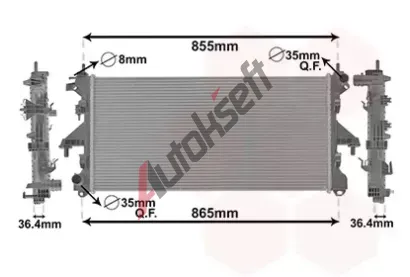 VAN WEZEL Chladič vody VAW 40002304, 40002304 VAN WEZEL Chladič vody VAW 40002304, 40002304