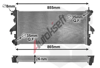 VAN WEZEL Chladi vody VAW 40002309, 40002309