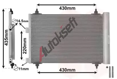 VAN WEZEL Kondenztor - klimatizace VAW 40005209, 40005209