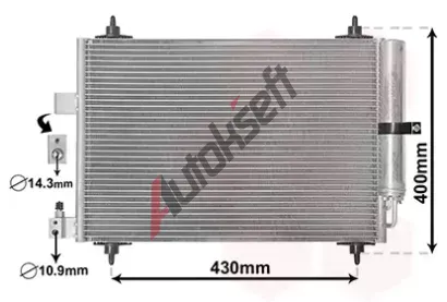 VAN WEZEL Kondenztor - klimatizace VAW 40005286, 40005286