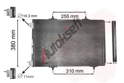 VAN WEZEL Kondenztor - klimatizace VAW 40005291, 40005291