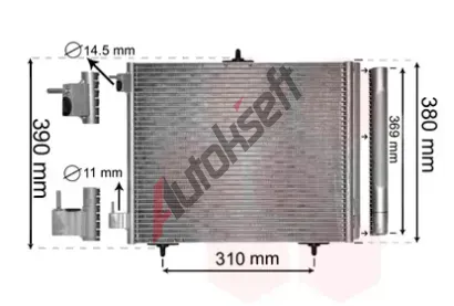 VAN WEZEL Kondenztor - klimatizace VAW 40005295, 40005295