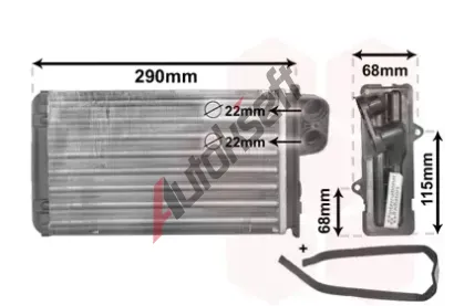 VAN WEZEL Vmnk tepla - vnitn vytpn VAW 40006100, 40006100