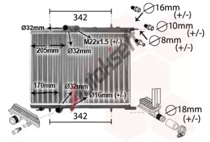 VAN WEZEL Chladi vody *** IR PLUS *** VAW 40012300, 40012300