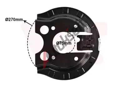 VAN WEZEL Ochranný plech proti nečistotám brzdového kotouče VAW 4040373, 4040373 VAN WEZEL Ochranný plech proti nečistotám brzdového kotouče VAW 4040373, 4040373