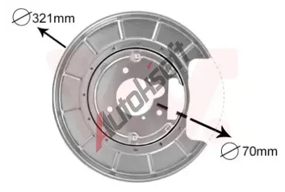 VAN WEZEL Ochranný plech proti nečistotám brzdového kotouče VAW 4047374, 4047374 VAN WEZEL Ochranný plech proti nečistotám brzdového kotouče VAW 4047374, 4047374