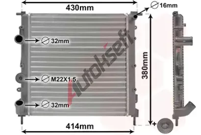 VAN WEZEL Chladi vody VAW 43002261, 43002261