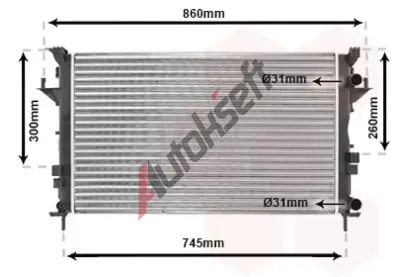 VAN WEZEL Chladi vody VAW 43002290, 43002290