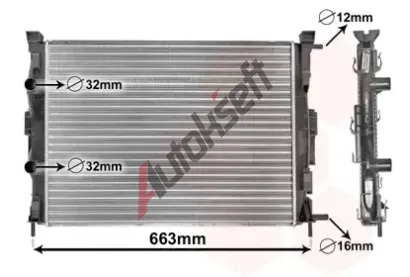 VAN WEZEL Chladi vody VAW 43002307, 43002307