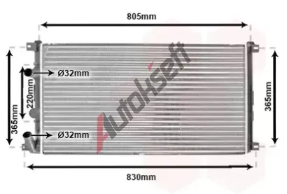 VAN WEZEL Chladi vody VAW 43002322, 43002322