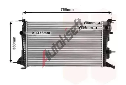 VAN WEZEL Chladi vody VAW 43002460, 43002460