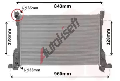 VAN WEZEL Chladi vody VAW 43002623, 43002623