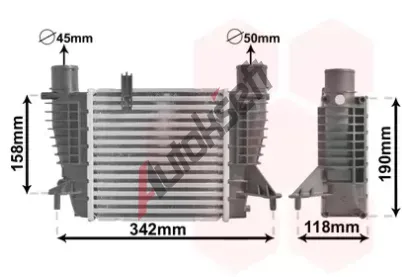 VAN WEZEL Chladi vzduchu intercooler VAW 43004338, 43004338