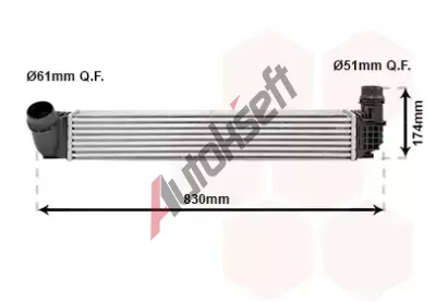 VAN WEZEL Chladi vzduchu intercooler VAW 43004411, 43004411