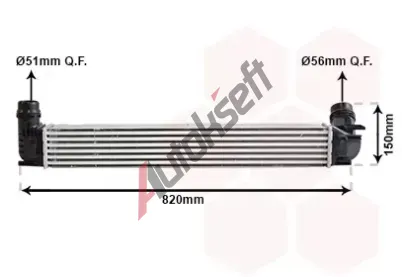 VAN WEZEL Chladi vzduchu intercooler VAW 43004412, 43004412