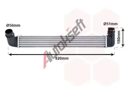 VAN WEZEL Chladi vzduchu intercooler VAW 43004461, 43004461