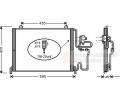 Kondenztor klimatizace VAN WEZEL ‐ VAW 43005245