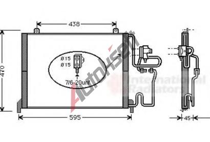 VAN WEZEL Kondenztor - klimatizace VAW 43005245, 43005245