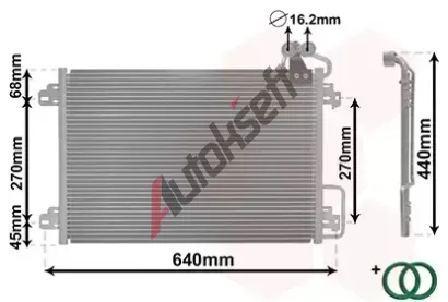 VAN WEZEL Kondenztor - klimatizace VAW 43005273, 43005273