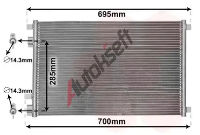 VAN WEZEL Kondenztor - klimatizace VAW 43005305, 43005305