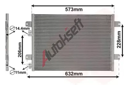 VAN WEZEL Kondenztor - klimatizace VAW 43005317, 43005317